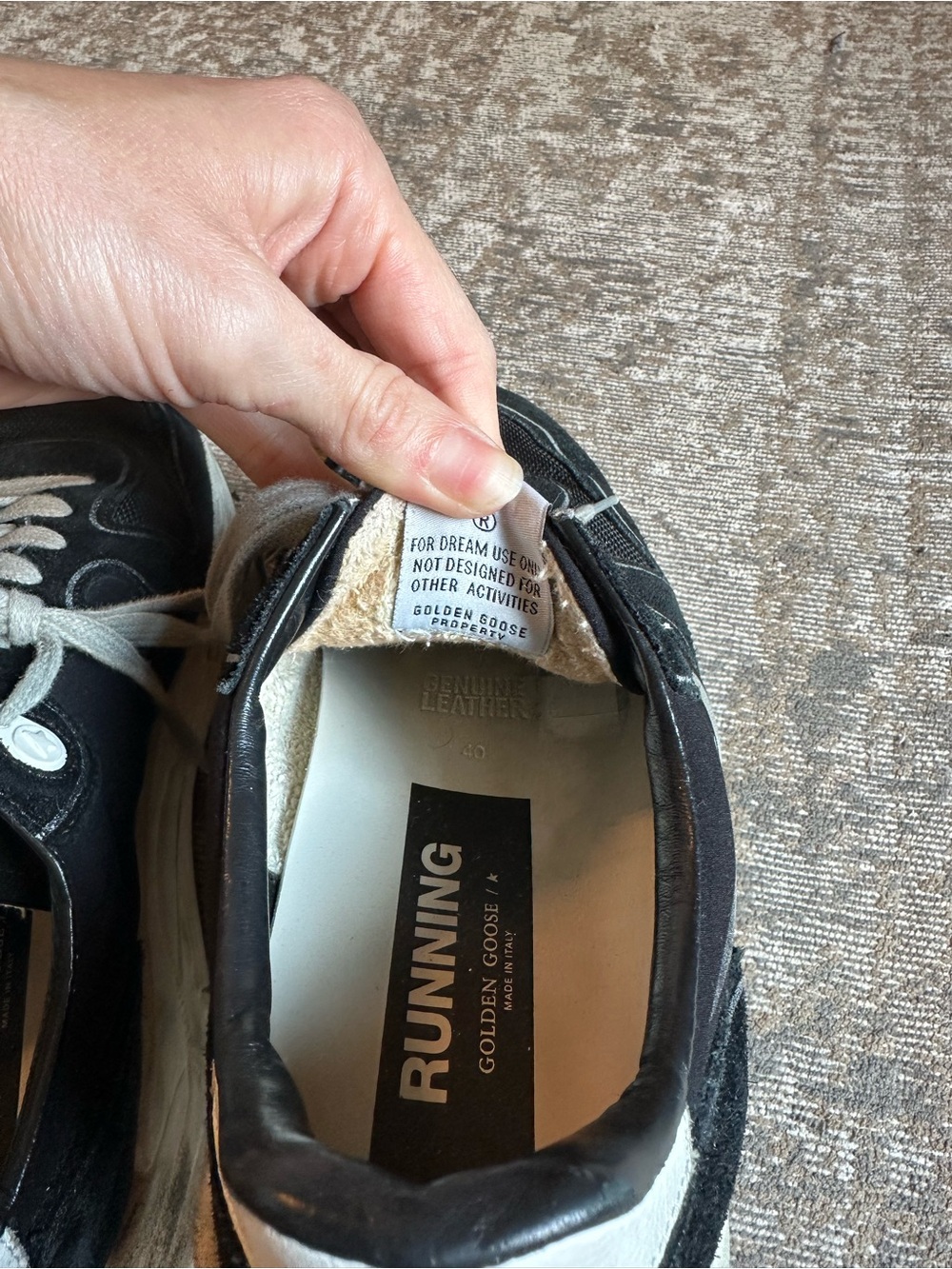 Golden Goose Black & Gray Star Accent Sneakers - Picture 4 of 6